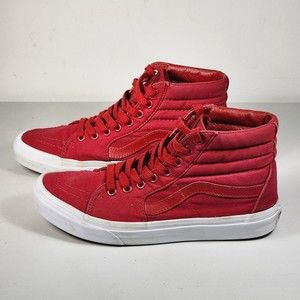 Vans SK8 UNISEX Hi Mono Canvas Red Chili Pepper Women's Size 8.5 - Men's Size 7.